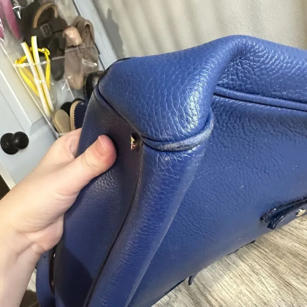 Kate Spade Women’s Blue Mulberry Street Pebbled Leather Bag